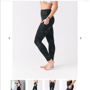 NWT Zyia Black Reflective LNT Leggings Sz 8-10